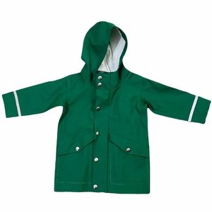 Hanna Andersson Kids Green Rain Jacket 80cm
